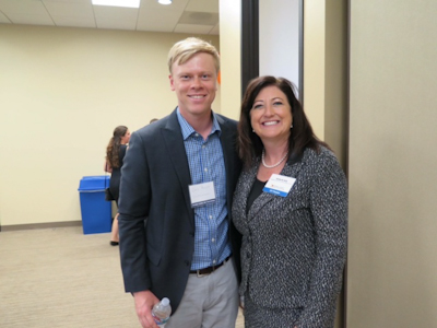 Deirdre Kelly with a recent law grad at OCBA's Bar Waiters Reception 2017